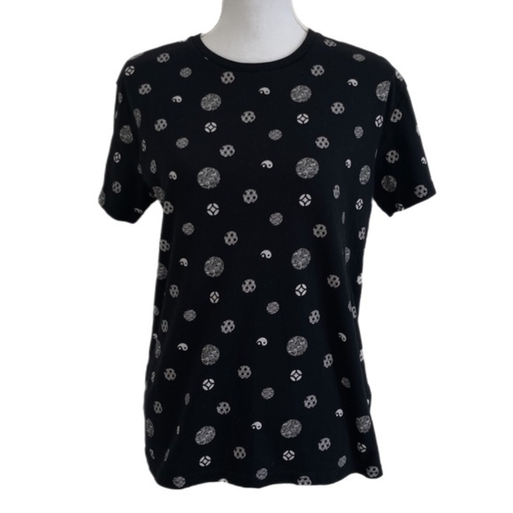 Black & Silverwhite Astral Print Tee